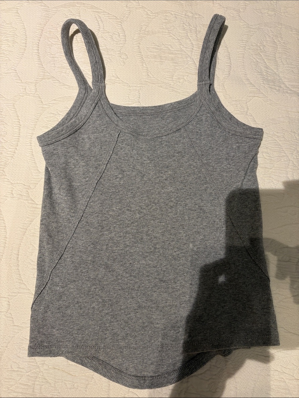 KAsics Gray Ribbed Tank Camisole grey - Picture 3 of 3